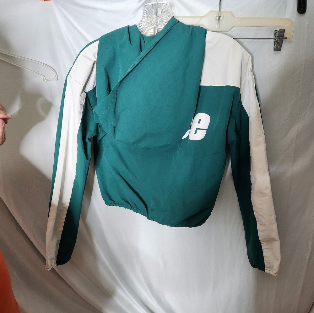 Prince Green Jacket Windbreaker Zip Hooded Cropped Logo - Picture 5 of 13